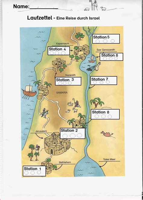 landkarte israel zur zeit jesu für kinder
